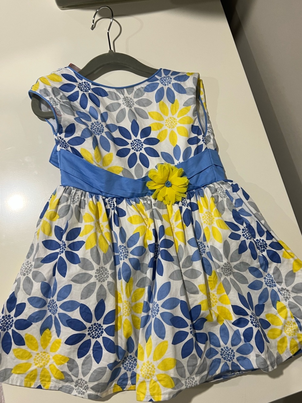 Boboli - Formal spring/summer Floral Sash Dress for Girls 4T